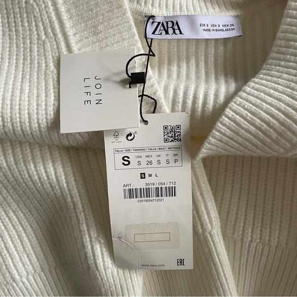 NWT Zara Knit V Neck Oversized Sleeveless Sweater, Sz Small - Picture 14 of 15